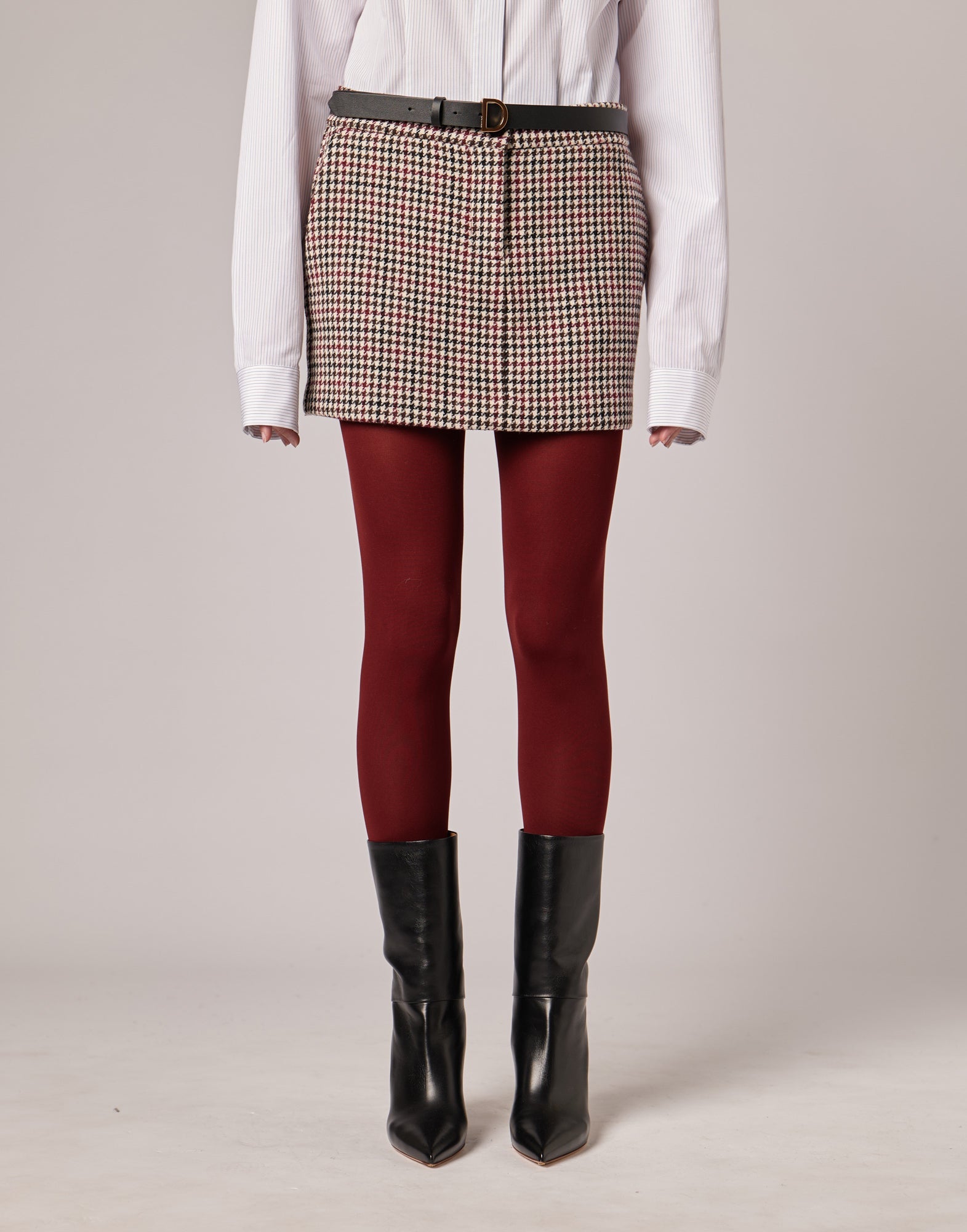 DOUUOD Minigonna in Pied de Poule