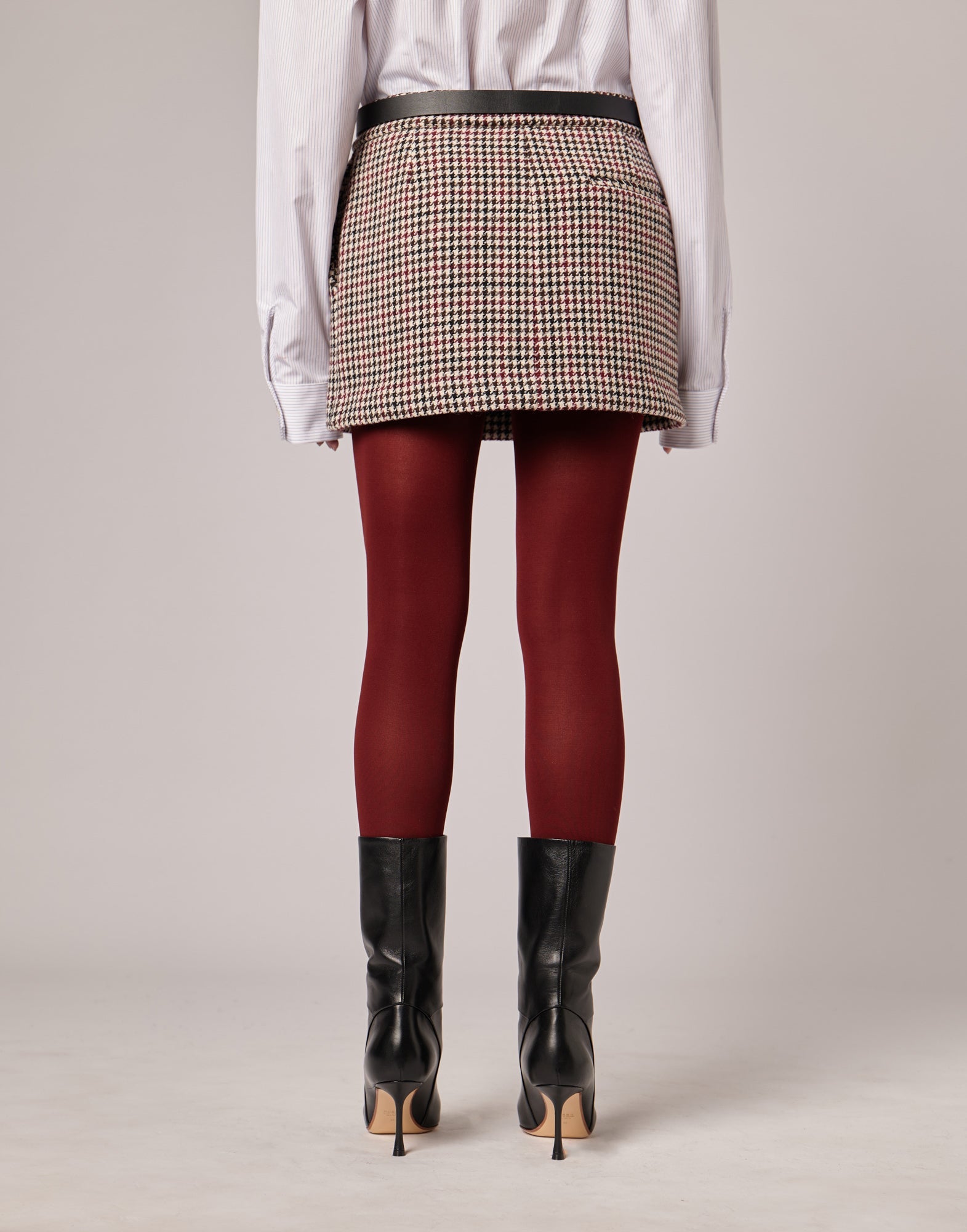 DOUUOD Minigonna in Pied de Poule