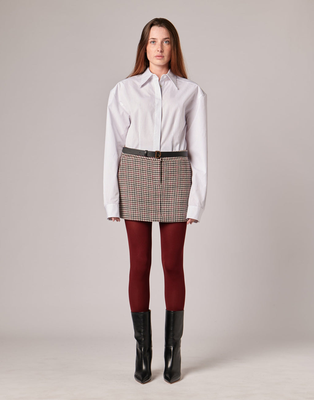 DOUUOD Minigonna in Pied de Poule