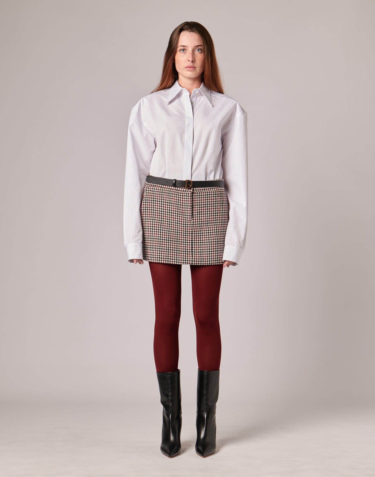 DOUUOD Minigonna in Pied de Poule