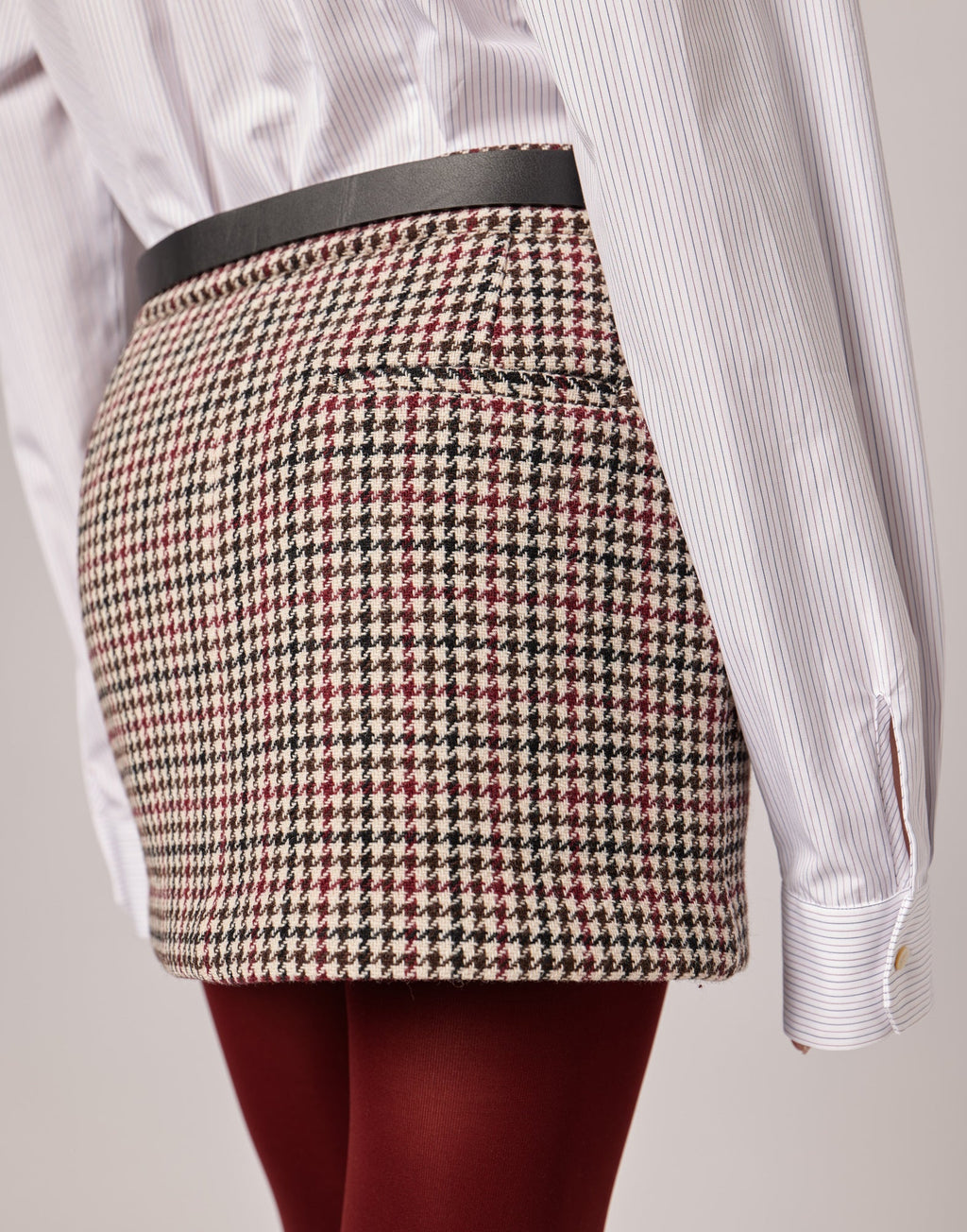 DOUUOD Minigonna in Pied de Poule