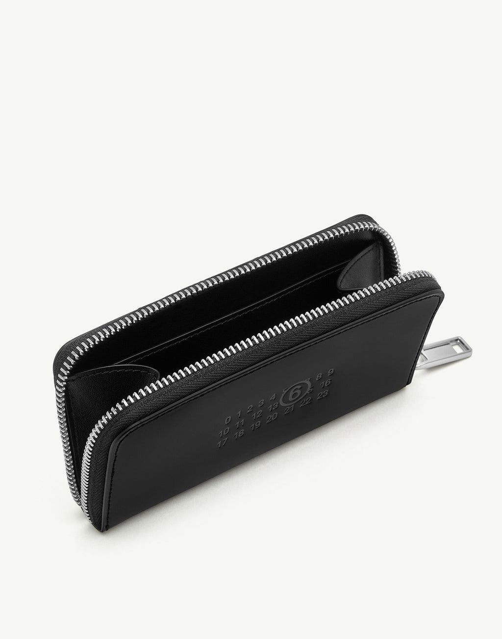 MM6 MAISON MARGIELA Portafoglio Numeric con Zip in Pelle Black