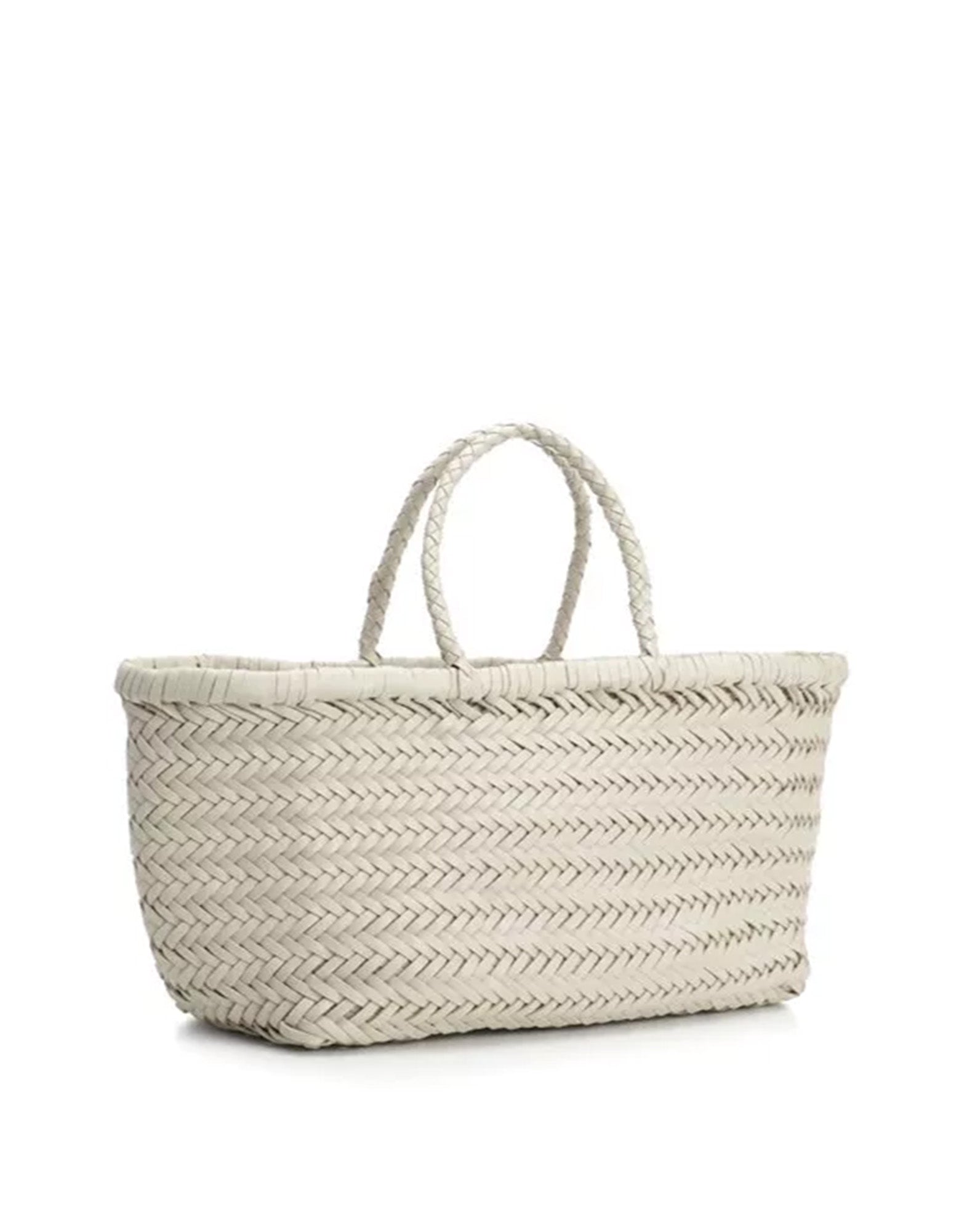 DOUUOD Borsa Amelia in Pelle Intrecciata Beige