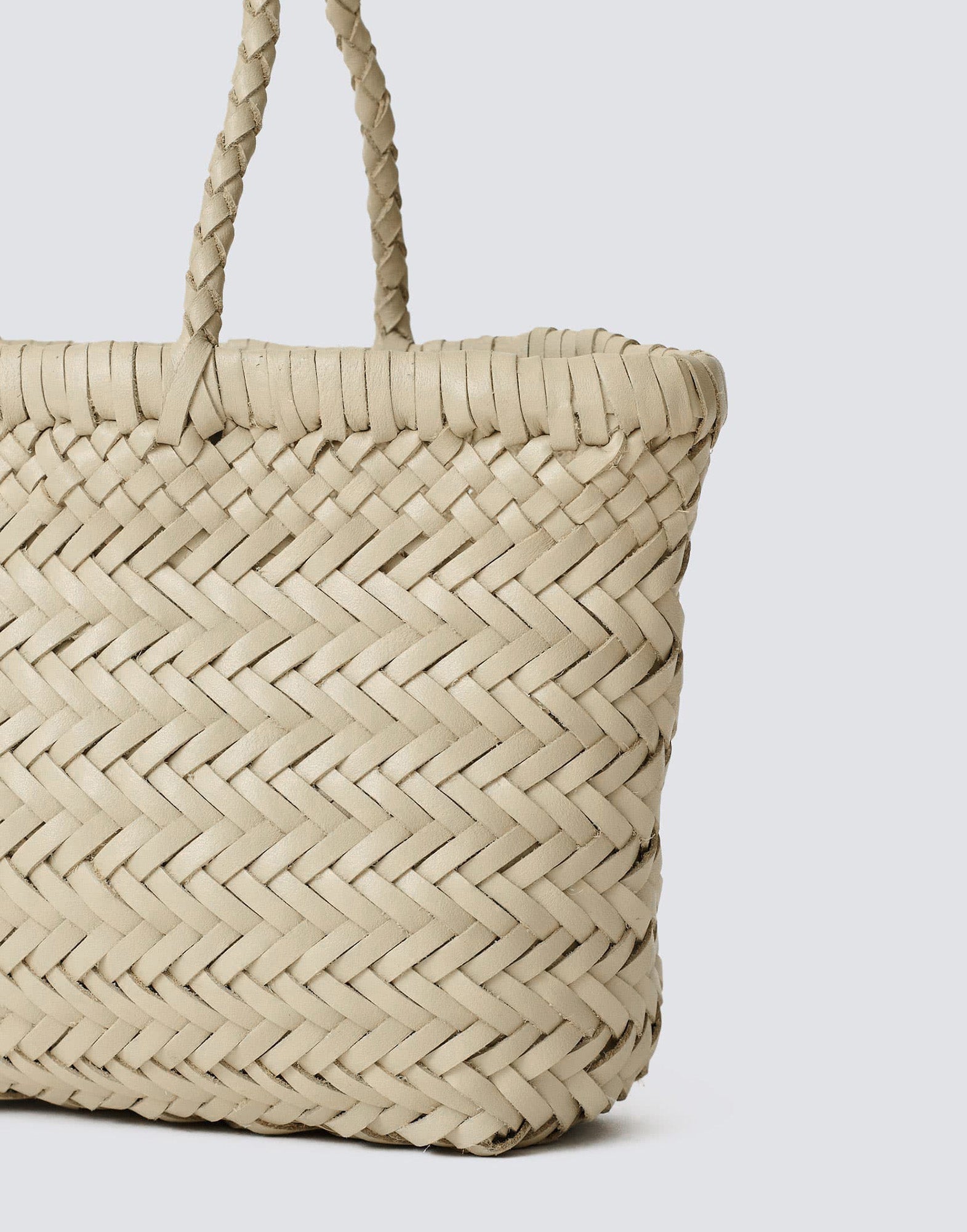 DOUUOD Borsa Amelia in Pelle Intrecciata Beige