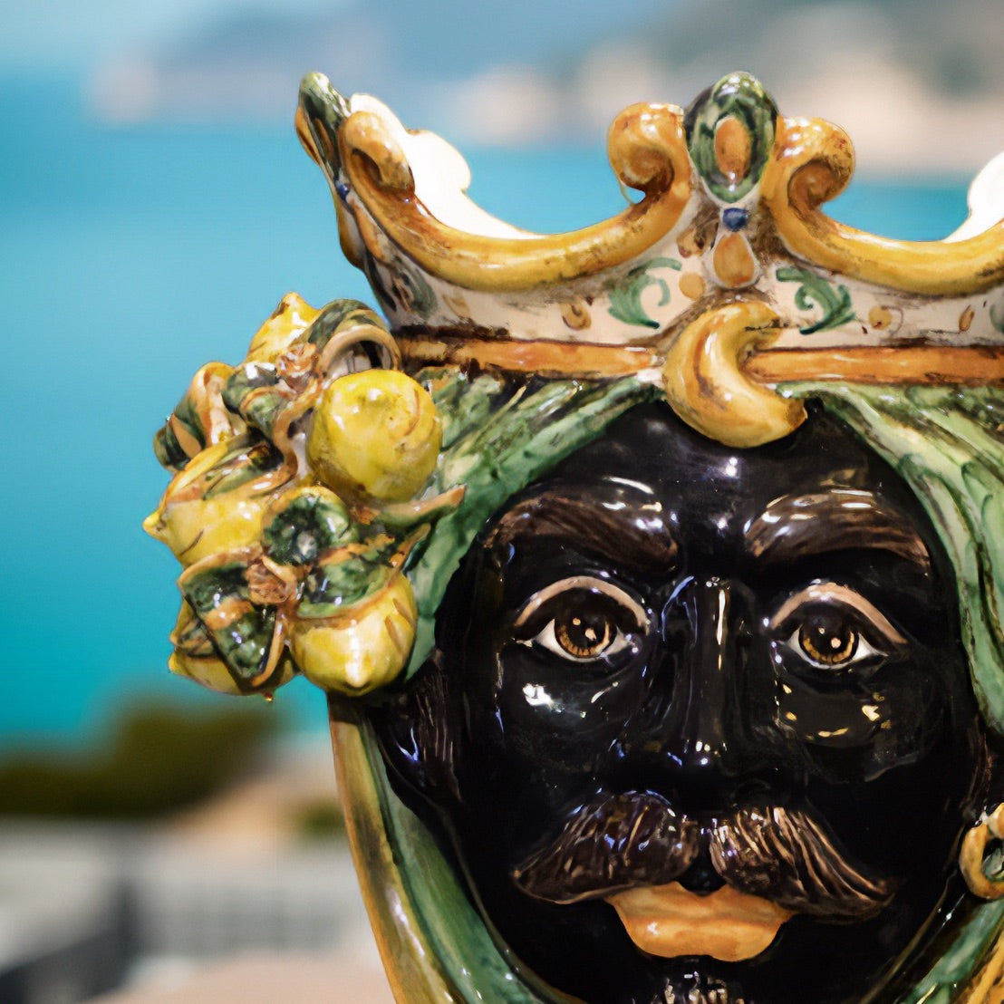 Testa h 25 limoni verde/arancio maschio moro