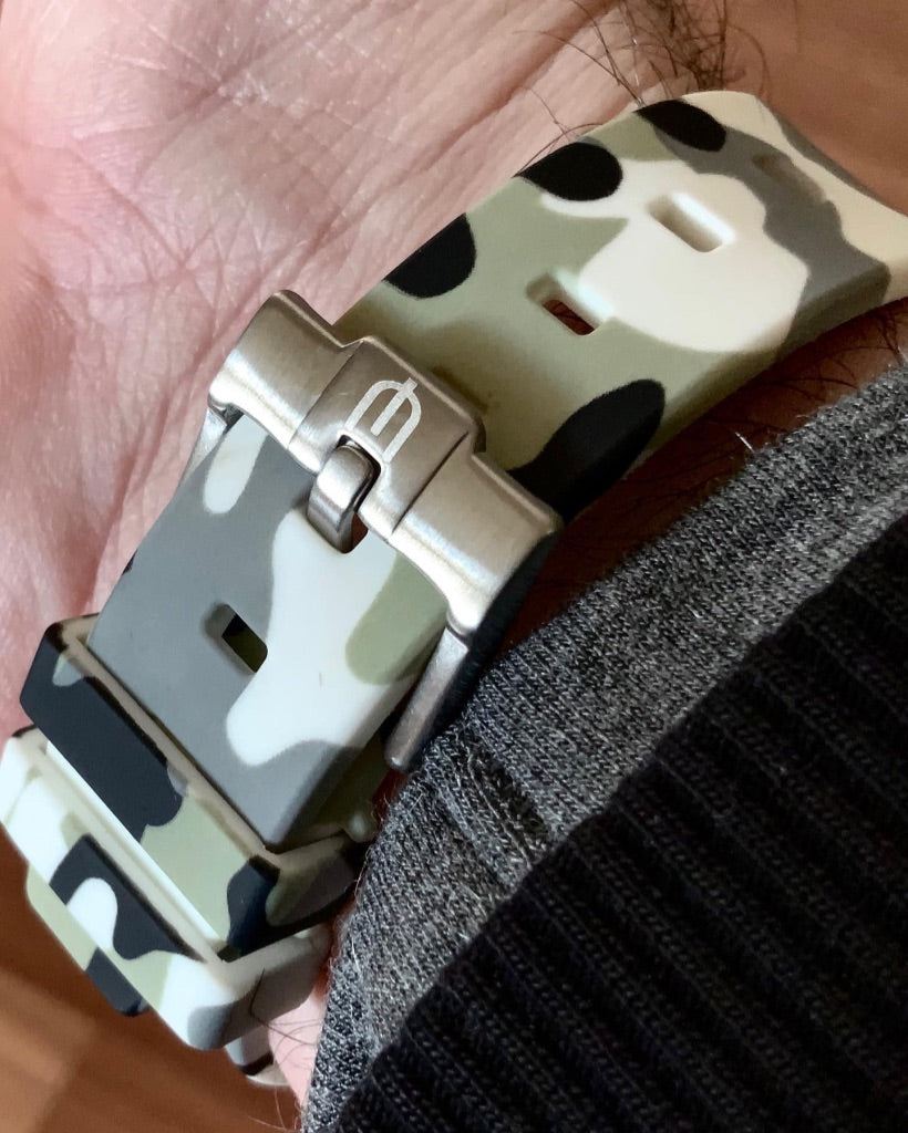 Cinturini silicone avvolgenti CAMOUFLAGE per Omega X Swatch