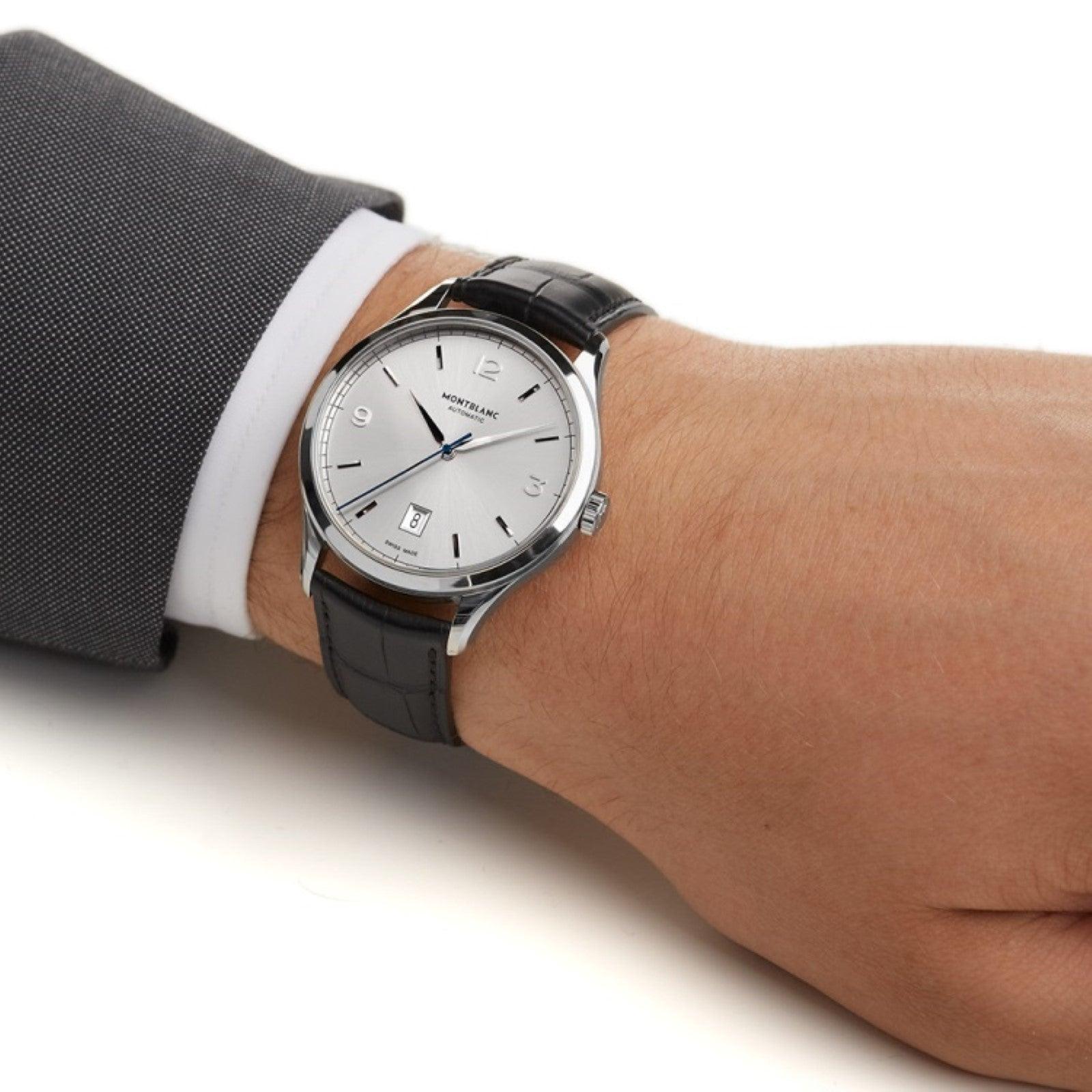 Montblanc orologio Heritage Chronometrie 40mm argento automatico acciaio 112533