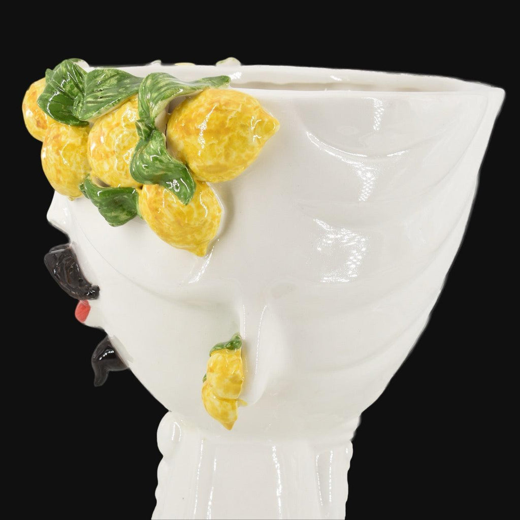 Testa di Moro con limoni "Zahira" uomo | White and Lemon 30 cm