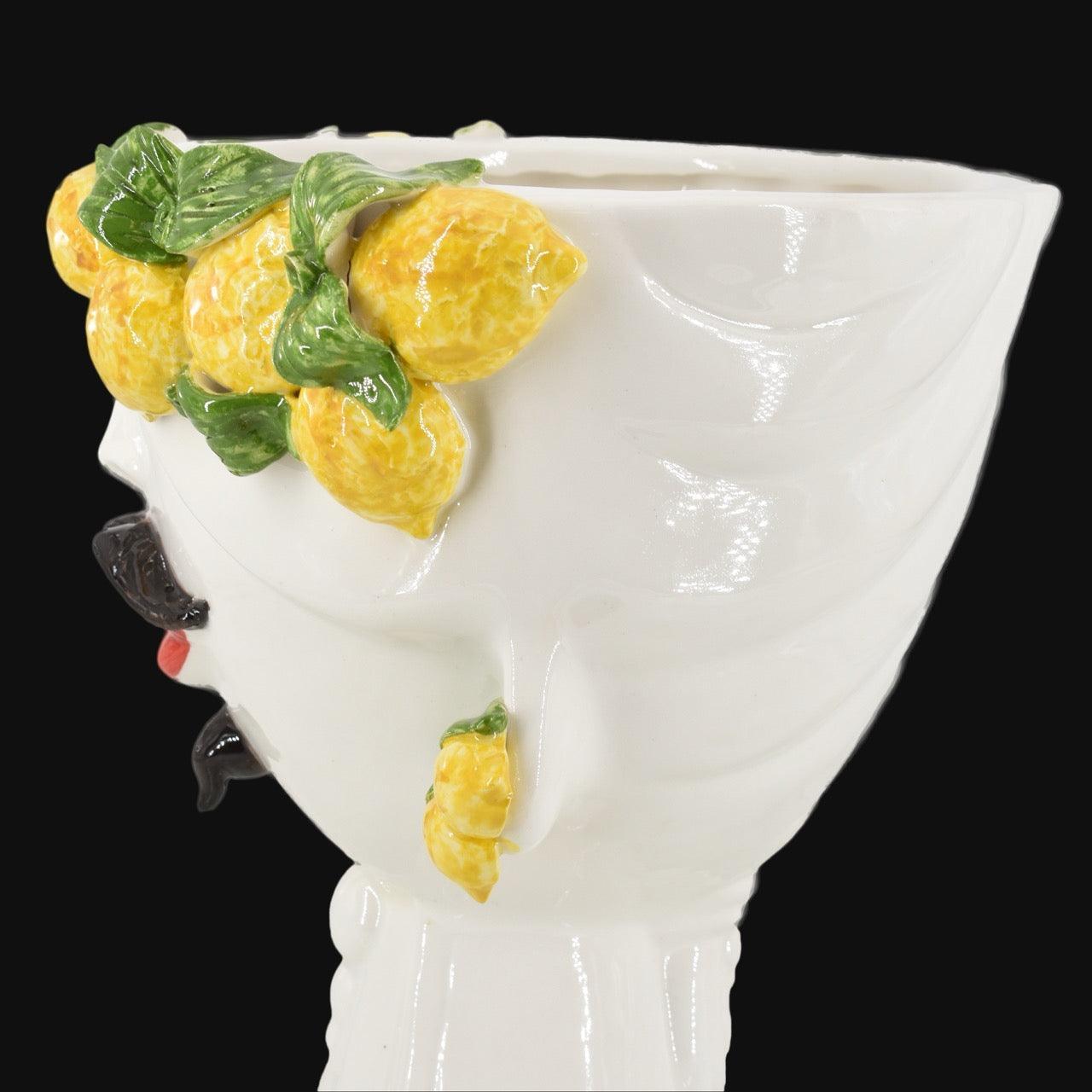 Testa di Moro con limoni "Zahira" uomo | White and Lemon 30 cm